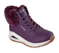 Skechers Women's Uno Rugged Fall Air Sneaker, Wine Durabuck/Faux Fur, 4 UK