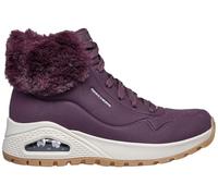 Skechers Women's Uno Rugged Fall Air Sneaker, Wine Durabuck/Faux Fur, 5 UK