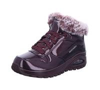 Skechers Women's Uno Rugged Fiesty Winter Ankle Boot, Burgundy Patent Duraleather/Faux Fur, 6.5 UK