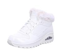 Skechers Women's Uno Rugged Fiesty Winter Ankle Boot, White Patent Duraleather/Faux Fur, 7 UK