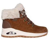 Skechers Women's Uno Rugged Moonlight Ridge Sneaker, Chestnut Suede/Duraleather/Faux Fur, 5.5 UK