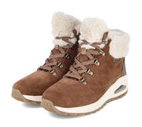 Skechers Women's Uno Rugged Moonlight Ridge Sneaker, Chestnut Suede/Duraleather/Faux Fur, 8 UK