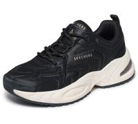 Skechers Women's Uno Ryze Trainers, Black Duraleather Mesh, 7 UK