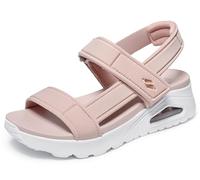 Skechers Women's UNO - Summer Stand2 Sandals in Blush Pink, Size 3 | Textile, Vegan