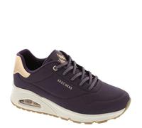 Skechers Women's Uno-Shimmer Away Sneaker, Dark Purple, 3.5 UK