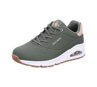 Skechers Women's Uno - Shimmer Away Sneaker, Green, 3 UK