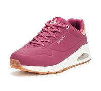 Skechers Women's Uno - Shimmer Away Sneaker, Red (Burgundy), 7.5 UK Wide