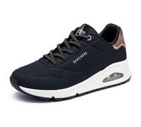 Skechers Women's UNO-Shimmer Away Sneaker Black/White 9.5