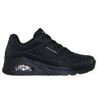 Skechers Women's UNO - Shiny Scale Sneaker in Black, Size 6 | Synthetic/Textile