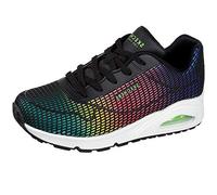 Skechers Women's UNO Sneaker, Black KPU Hot Melt/Multi Colored Jersey Trim , 6.5 UK medium