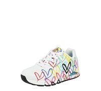 (8) Skechers Uno Spread The Love Womens Fashion Trainers in White Multicolour
