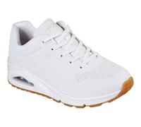 Skechers Womens Uno - Stand on Air 73690W-Wht White Lace Up Shoes UK 7/EU 40 /US 10