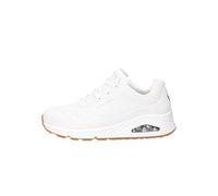 Skechers Women's Uno Stand On Air O Trainers, White Durabuck/ Mesh, 5 UK