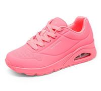 Skechers Women's Uno Stand on Air Sneaker, Coral Durabuck Mesh, 5.5 UK