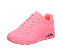 Skechers Women's Uno Stand on Air Sneaker, Coral Durabuck Mesh, 5 UK