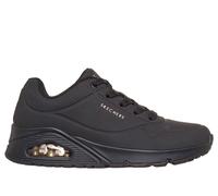 Skechers Women's Uno Stand On Air Trainers, Black Durabuck Mesh, 5.5 UK Wide