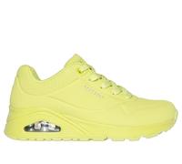 Skechers Women's UNO - Stand on Air Sneaker in Lime, Size 5.5 | Textile/Synthetic