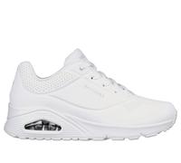 Skechers Women's Uno - Stand on Air Sneaker in White, Size 6 Wide | Textile/Synthetic