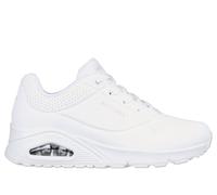 Skechers Women's UNO - Stand on Air Sneaker in White, Size 8 Wide | Textile/Synthetic