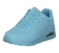 Skechers Women's Uno Stand on Air Sneaker, Light Blue Durabuck Mesh, 6.5 UK