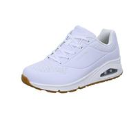 Skechers Women's Uno Stand on Air Sneaker, Multicolor Wht Black Durabuck, 6 UK