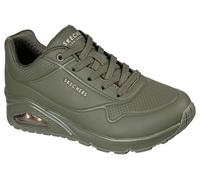 Skechers Women's Uno Stand on Air Sneaker, Olive Durabuck, 4.5 UK