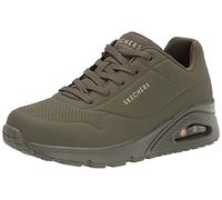Skechers Women's Uno Stand on Air Sneaker, Olive Durabuck, 7 UK