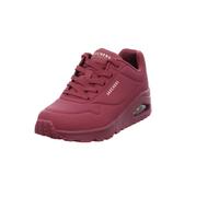 Skechers Women's Uno Stand on Air Sneaker, Plum Durabuck Mesh, 2.5 UK