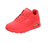 Skechers Women's Uno Stand on Air Sneaker, Red Durabuck, 4 UK