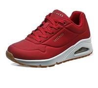 Skechers Women's Uno Stand on Air Sneaker, Red White, 4 UK