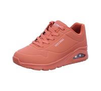 Skechers Women's Uno Stand on Air Sneaker, Rust Durabuck Mesh, 8 UK