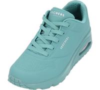 Skechers Women's Uno Stand on Air Sneaker, Teal Durabuck Mesh, 3.5 UK