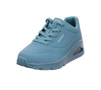 Skechers Women's Uno Stand on Air Sneaker, Teal Durabuck Mesh, 6 UK