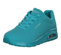 Skechers Women's Uno Stand on Air Sneaker, Turquoise Durabuck Mesh, 4 UK