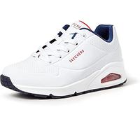 Skechers Women's Uno Stand on Air Sneaker, White Navy Red, 5.5 UK