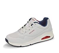 Skechers Women's Uno Stand on Air Sneaker, White Navy Red, 5 UK