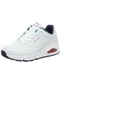 Skechers Women's Uno Stand on Air Sneaker, White Navy Red 73690, 7 UK