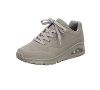 Skechers Women's Uno Stand On Air Trainers, Gray Durabuck/ Mesh, 8 UK