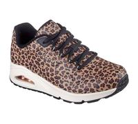 Skechers Womens UNO Stand On Air Trainers - Leopard, UK4