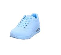 Skechers Women's Uno Stand on Air Sneaker, Light Blue Durabuck Mesh, 8 UK