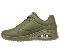 Skechers Women's Uno Stand On Air Trainers, Olive Durabuck/ Mesh, 4 UK
