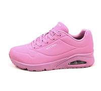 Skechers Women's Uno Stand On Air Trainers, Pink Durabuck / Mesh, 7 UK