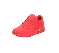 Skechers Women's Uno Stand On Air Trainers, Red Durabuck/ Mesh, 3.5 UK