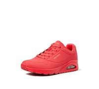Skechers Women's UNO-Stand On Air Trainers, Red Durabuck Red, 4.5 UK