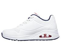 Skechers Women's Uno Stand on Air Sneaker, White Navy Red, 2 UK