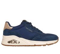 Skechers Women's UNO - Vintage Air Sneaker in Navy Blue, Size 7 | Leather/Textile/Synthetic