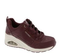 Skechers Women's Uno Wedge-Everything Nice Sneaker, Burgundy, 9