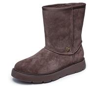Skechers Women's Uno Wedge - Kickin' Knit Hands Free Slip-ins Boots, Chocolate, 7