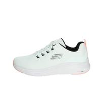 Skechers Women's Vapor Foam Fresh Trend Sneaker, White Mesh/Black & Coral Trim, 8 UK