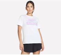 Skechers Women's Velocity T-Shirt in White, Size XS | Cotton/Polyester